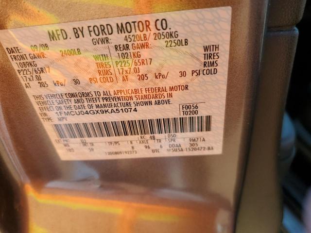 Photo 10 from auction – 2009 FORD ESCAPE LIM with VIN 1FMCU04GX9KA51074
