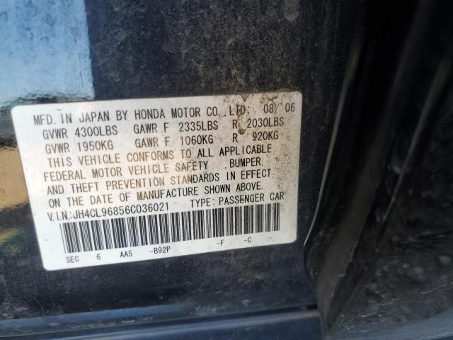 Photo 10 from auction – 2006 ACURA TSX with VIN JH4CL96856C036021