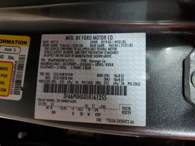 Photo 10 from auction – 2014 FORD FUSION SE with VIN 3FA6P0HDXER161255