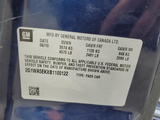 Photo 10 from auction – 2011 CHEVROLET IMPALA LS with VIN 2G1WA5EKXB1100122
