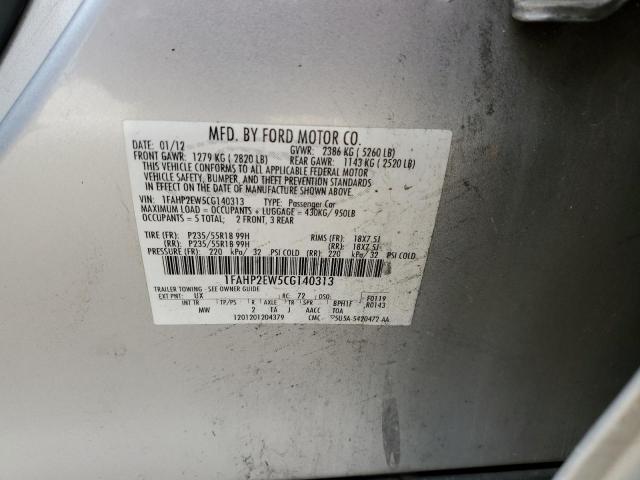 Photo 10 from auction – 2012 FORD TAURUS SEL with VIN 1FAHP2EW5CG140313