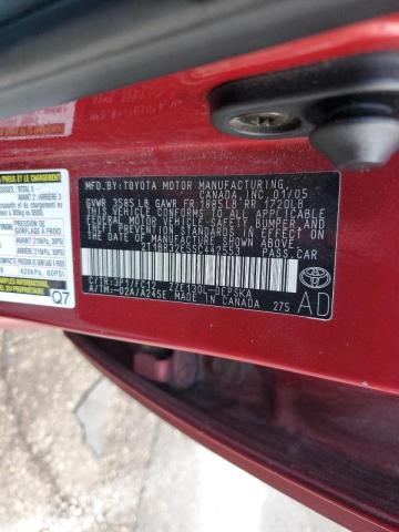 Photo 10 from auction – 2005 TOYOTA COROLLA CE with VIN 2T1BR32E55C442553