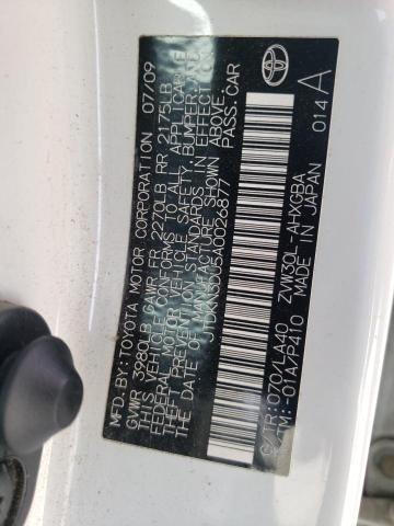 Photo 10 from auction – 2010 TOYOTA PRIUS with VIN JTDKN3DU5A0026877