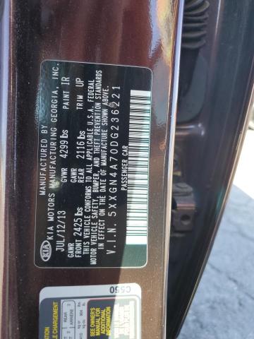 Photo 10 from auction – 2013 KIA OPTIMA EX with VIN 5XXGN4A70DG236221