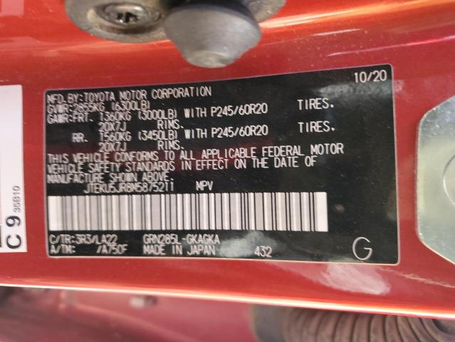 Photo 10 from auction – 2021 TOYOTA 4RUNNER TR with VIN JTEKU5JR8M5875211