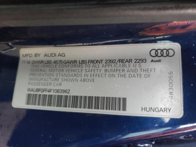 Photo 10 from auction – 2015 AUDI A3 with VIN WAUBFGFF4F1083962