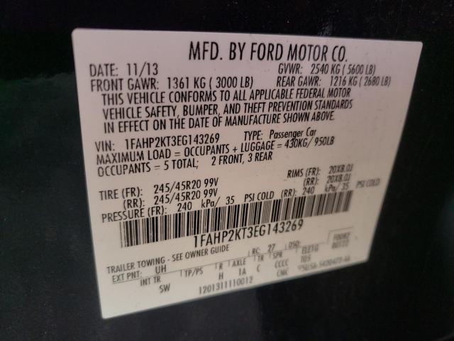Photo 10 from auction – 2014 FORD TAURUS SHO with VIN 1FAHP2KT3EG143269