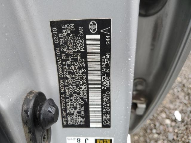 Foto 10 de la subasta – 2010 TOYOTA PRIUS con VIN JTDKN3DU8A0131459