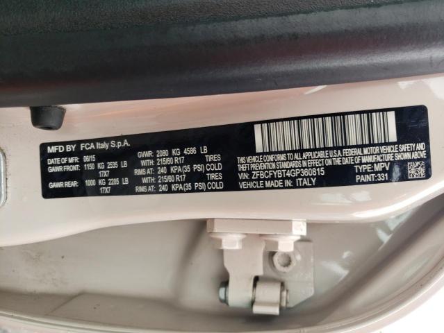 Photo 10 from auction – 2016 FIAT 500X EASY with VIN ZFBCFYBT4GP360815