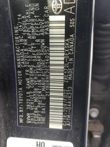 Photo 10 from auction – 2014 TOYOTA COROLLA L with VIN 2T1BURHE2EC140257
