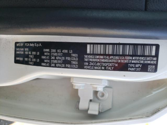 Photo 10 from auction – 2016 JEEP RENEGADE T with VIN ZACCJBCT9GPD87714