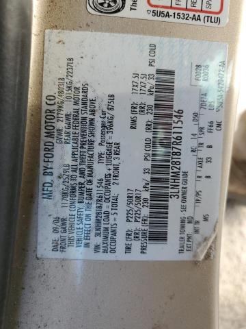 Photo 10 from auction – 2007 LINCOLN MKZ with VIN 3LNHM28T87R611546