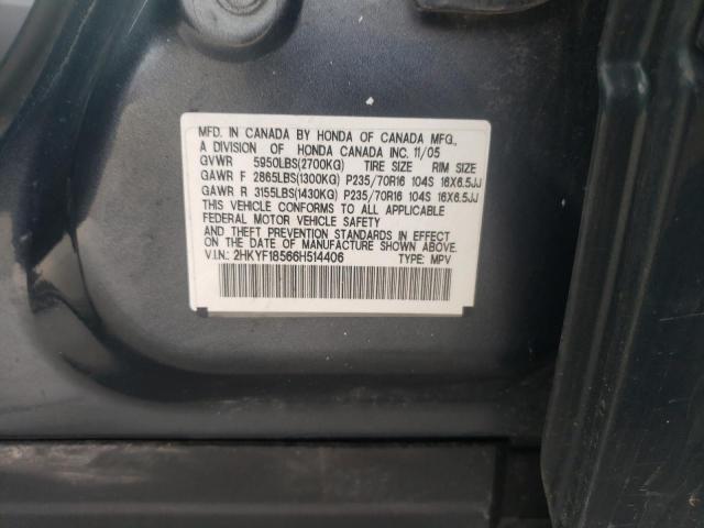 Photo 10 from auction – 2006 HONDA PILOT EX with VIN 2HKYF18566H514406