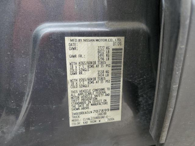 Photo 10 from auction – 2020 NISSAN FRONTIER S with VIN 1N6ED0EA5LN707899