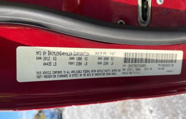 Photo 10 from auction – 2007 DODGE CALIBER R/ with VIN 1B3HE78K67D429893