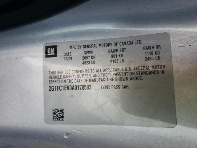 Photo 10 from auction – 2010 CHEVROLET CAMARO LT with VIN 2G1FC1EV0A9178583