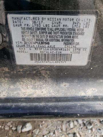Photo 10 from auction – 2018 NISSAN VERSA S with VIN 3N1CN7AP1JL801949