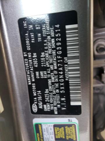Photo 10 from auction – 2015 KIA OPTIMA EX with VIN 5XXGN4A71FG392514