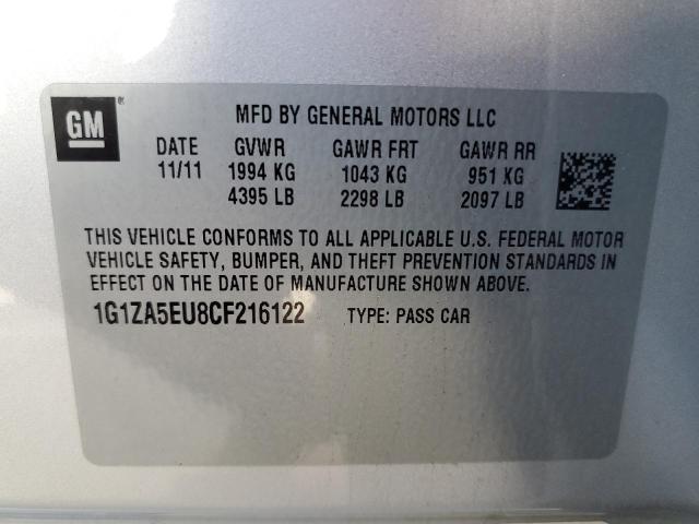 Photo 10 from auction – 2012 CHEVROLET MALIBU LS with VIN 1G1ZA5EU8CF216122