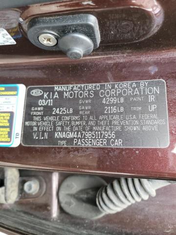 Photo 10 from auction – 2011 KIA OPTIMA LX with VIN KNAGM4A79B5117956