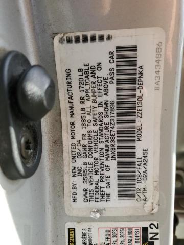 Photo 10 from auction – 2004 TOYOTA COROLLA with VIN 1NXBR38E74Z317896
