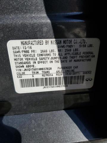 Photo 10 from auction – 2017 INFINITI Q50 PREMIU with VIN JN1EV7AR1HM837828