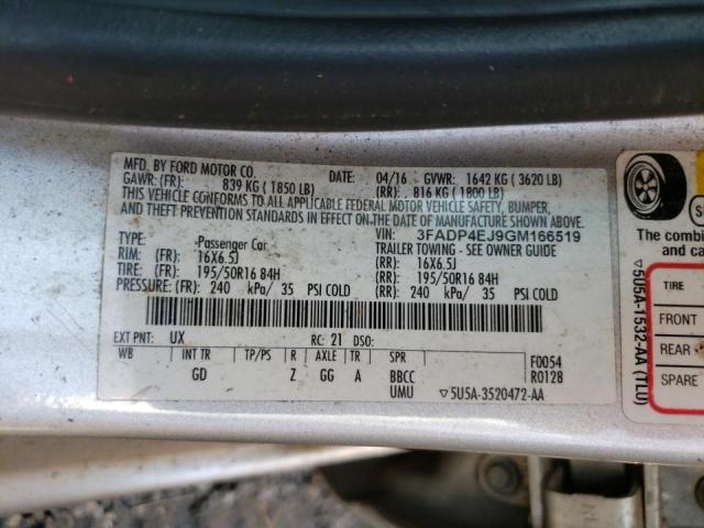 Photo 10 from auction – 2016 FORD FIESTA SE with VIN 3FADP4EJ9GM166519