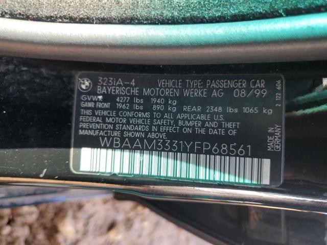 Photo 10 from auction – 2000 BMW 323 I with VIN WBAAM3331YFP68561