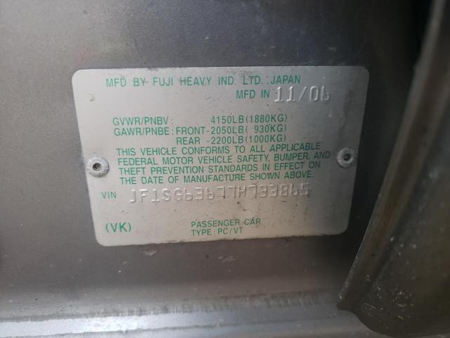 Photo 10 from auction – 2007 SUBARU FORESTER 2 with VIN JF1SG63677H733865