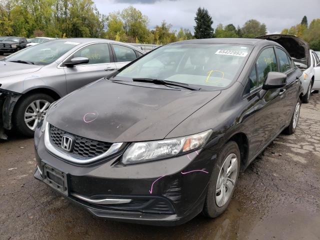 Photo 2 from auction – 2013 HONDA CIVIC LX with VIN 2HGFB2F57DH588176