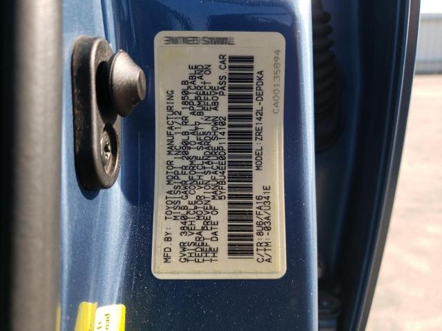 Photo 13 from auction – 2013 TOYOTA COROLLA BA with VIN 5YFBU4EE0DP114102