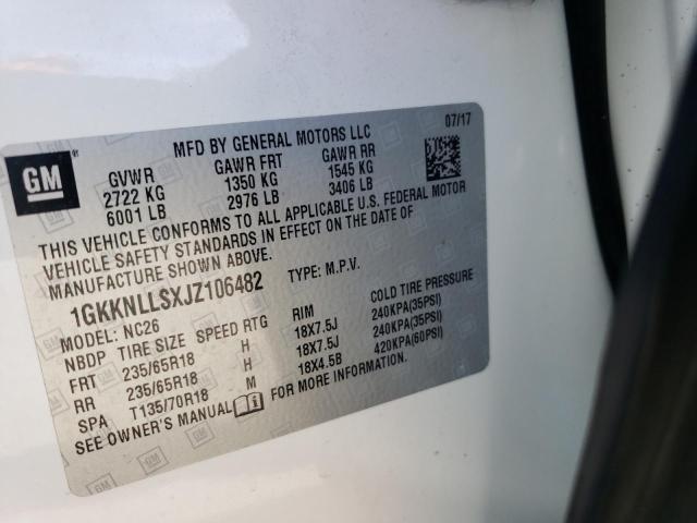 Photo 10 from auction – 2018 GMC ACADIA SLE with VIN 1GKKNLLSXJZ106482