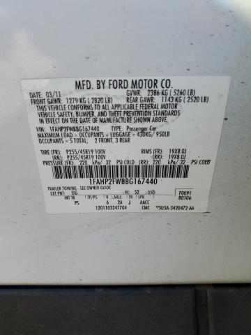 Photo 10 from auction – 2011 FORD TAURUS LIM with VIN 1FAHP2FW8BG167440