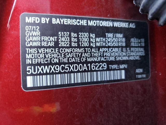 Photo 10 from auction – 2013 BMW X3 XDRIVE2 with VIN 5UXWX9C5XD0A16229