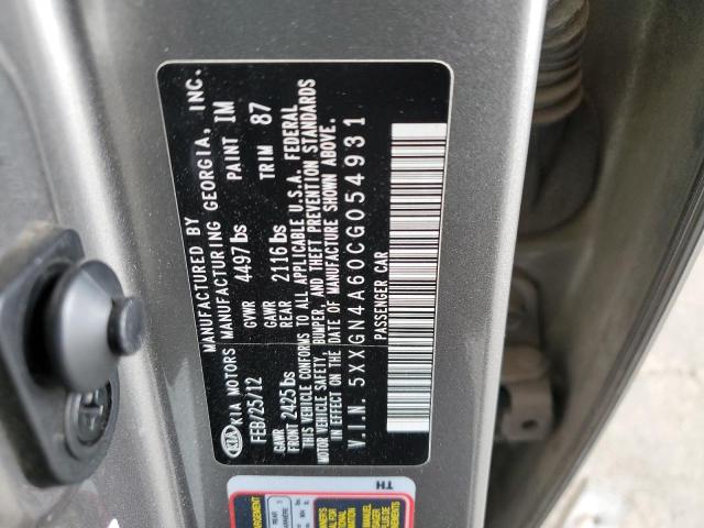 Photo 10 from auction – 2012 KIA OPTIMA EX with VIN 5XXGN4A60CG054931