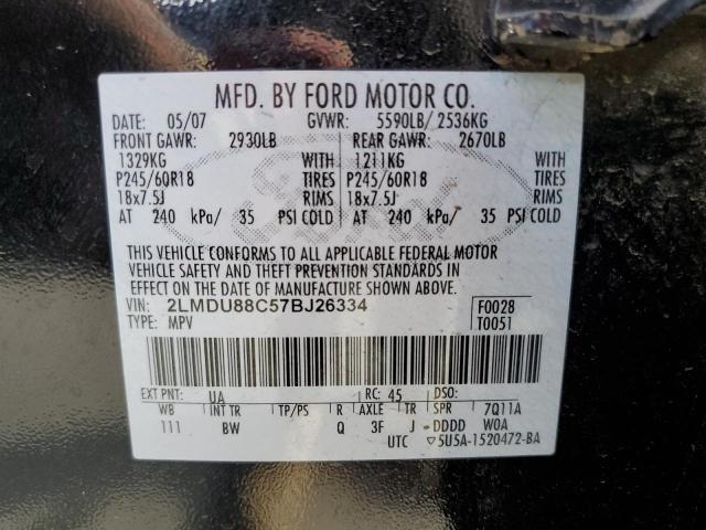 Photo 10 from auction – 2007 LINCOLN MKX with VIN 2LMDU88C57BJ26334