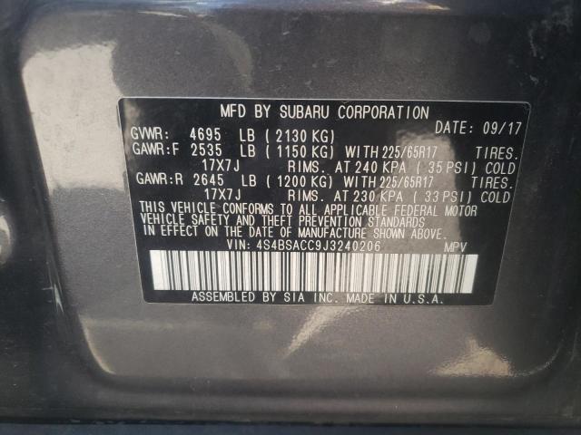 Photo 10 from auction – 2018 SUBARU OUTBACK 2. with VIN 4S4BSACC9J3240206