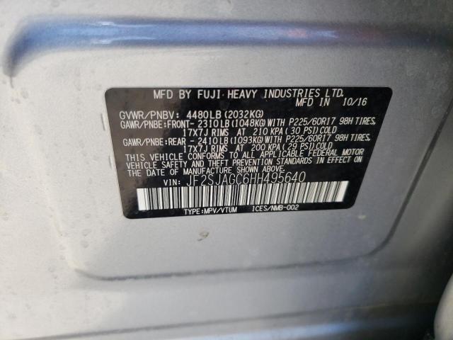Photo 10 from auction – 2017 SUBARU FORESTER 2 with VIN JF2SJAGC6HH495640