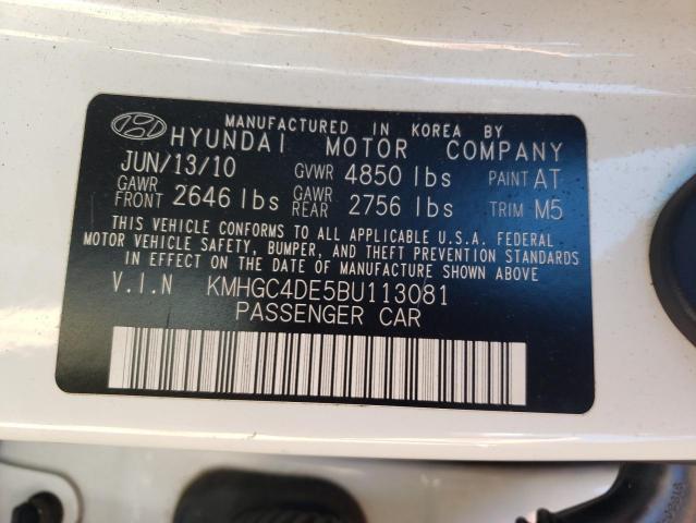 Photo 10 from auction – 2011 HYUNDAI GENESIS 3. with VIN KMHGC4DE5BU113081