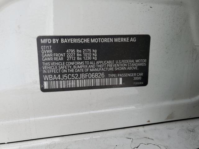Photo 10 from auction – 2018 BMW 440I GRAN with VIN WBA4J5C52JBF06826