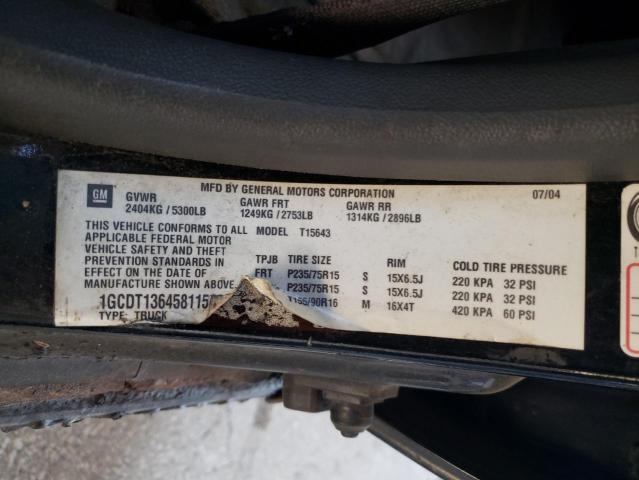 Photo 10 from auction – 2005 CHEVROLET COLORADO with VIN 1GCDT136458115689