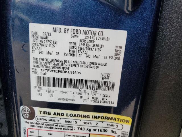 Photo 10 from auction – 2013 FORD F150 SUPER with VIN 1FTFW1EF9DKE99306