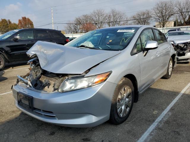 Photo 2 from auction – 2012 HONDA CIVIC LX with VIN 19XFB2F57CE090701