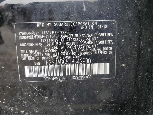 Photo 10 from auction – 2018 SUBARU FORESTER 2 with VIN JF2SJABC5JH542900