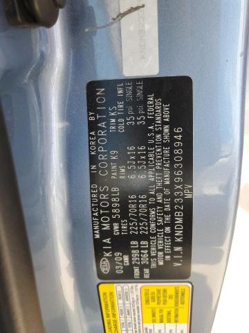 Photo 10 from auction – 2009 KIA SEDONA EX with VIN KNDMB233X96308946