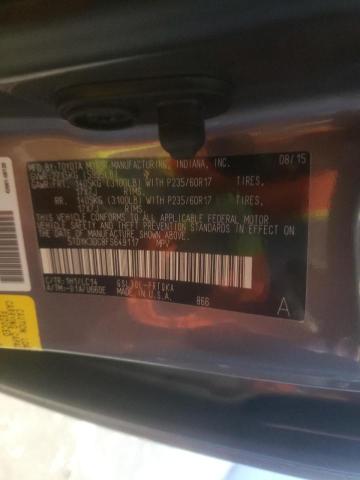 Photo 10 from auction – 2015 TOYOTA SIENNA XLE with VIN 5TDYK3DC8FS649117
