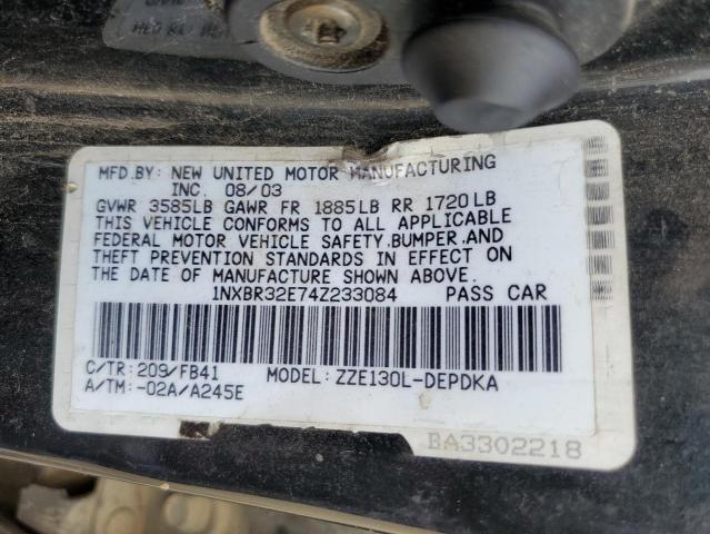 Photo 10 from auction – 2004 TOYOTA COROLLA CE with VIN 1NXBR32E74Z233084