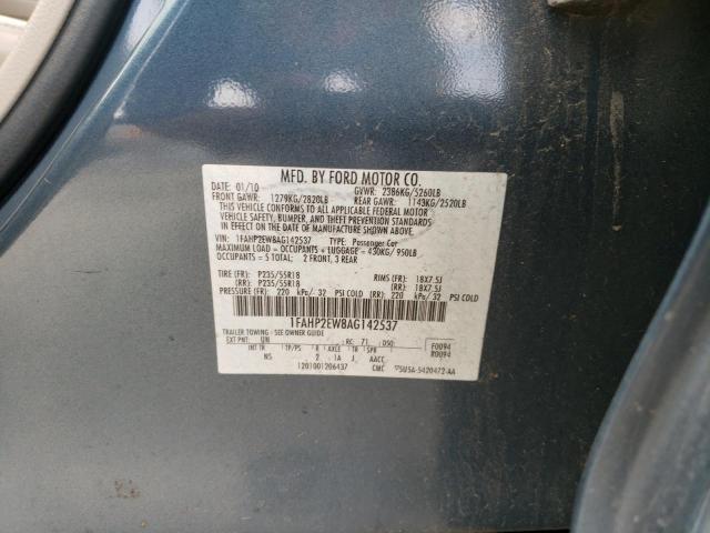 Photo 10 from auction – 2010 FORD TAURUS SEL with VIN 1FAHP2EW8AG142537