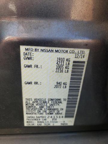 Photo 10 from auction – 2015 NISSAN ALTIMA 2.5 with VIN 1N4AL3AP9FC241514