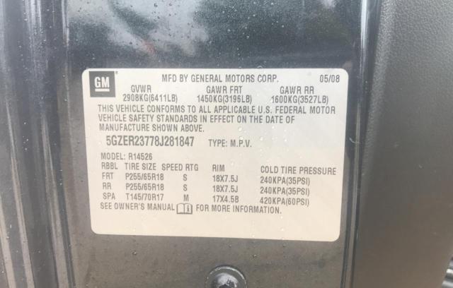Photo 10 from auction – 2008 SATURN OUTLOOK XR with VIN 5GZER23778J281847